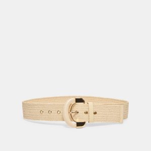 RAFFIA OVERSIZED BUCKLE BELT NATURAL